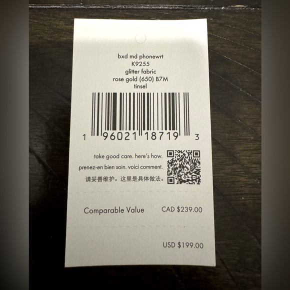 Kate Spade Rose Gold tinsel glitter wristlet - NWT - Picture 9 of 9